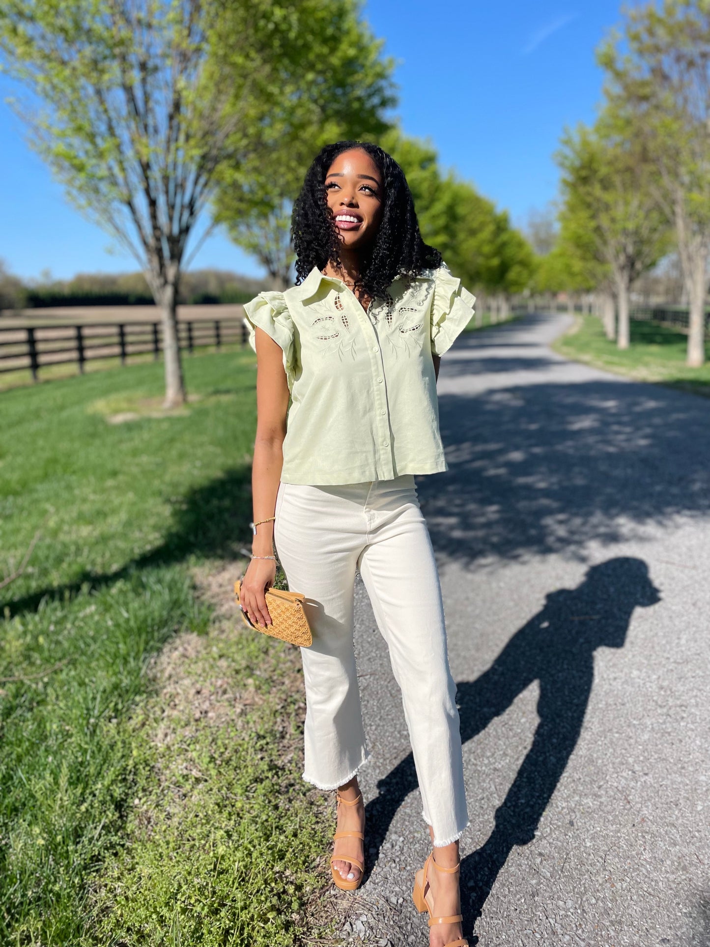 Sweetheart Stitch Green Top