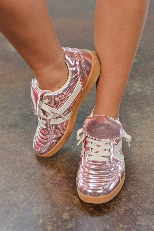 Madrid Pink Metallic Sneakers