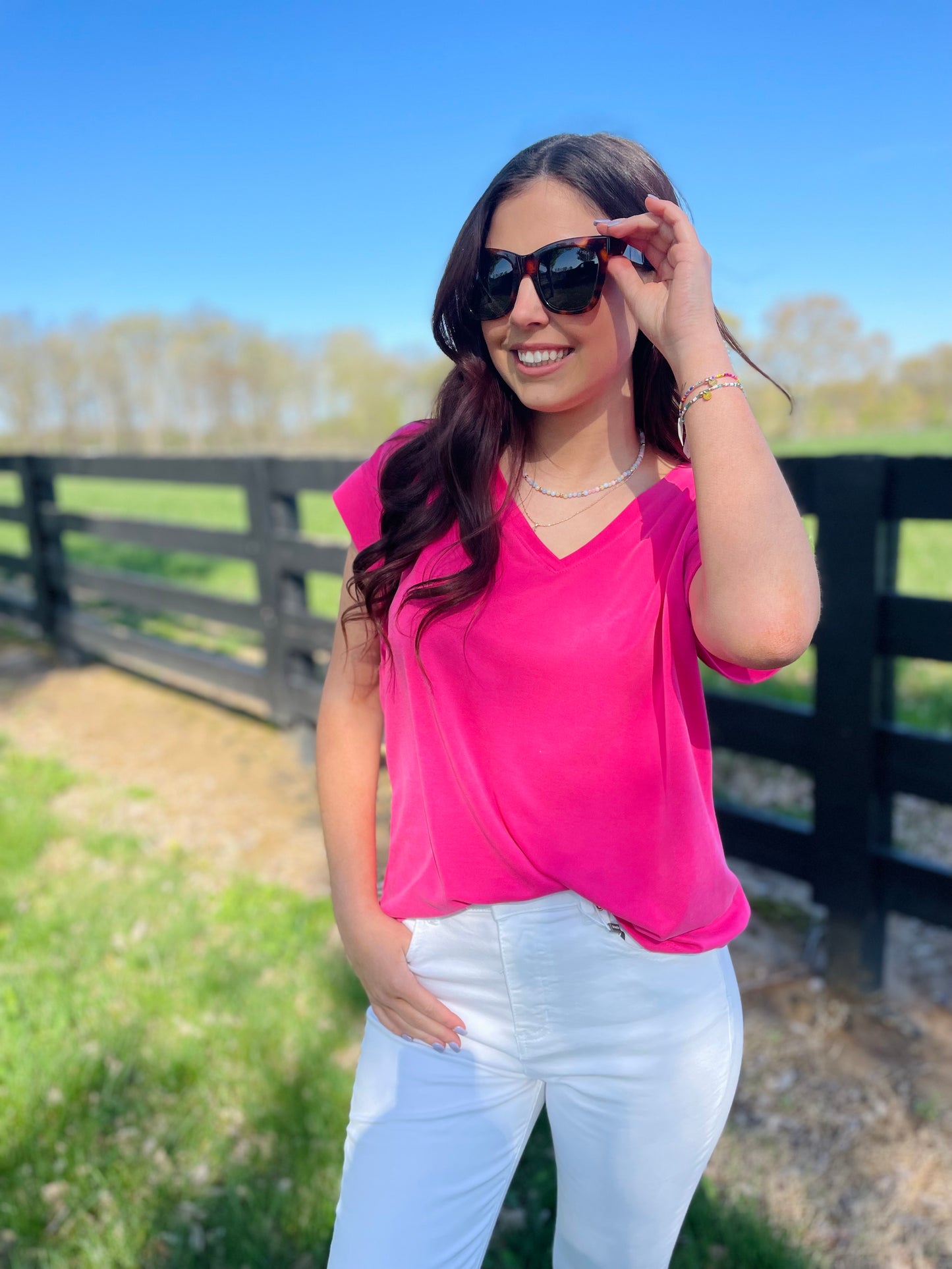 Find Your Voice Hot Pink Top