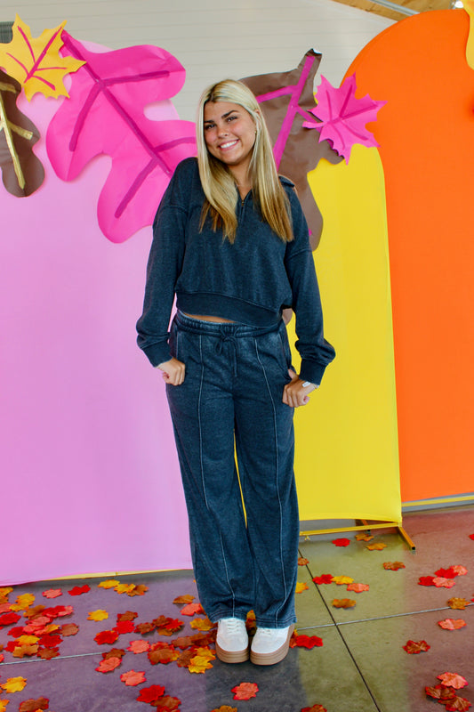 There For It Black Pants