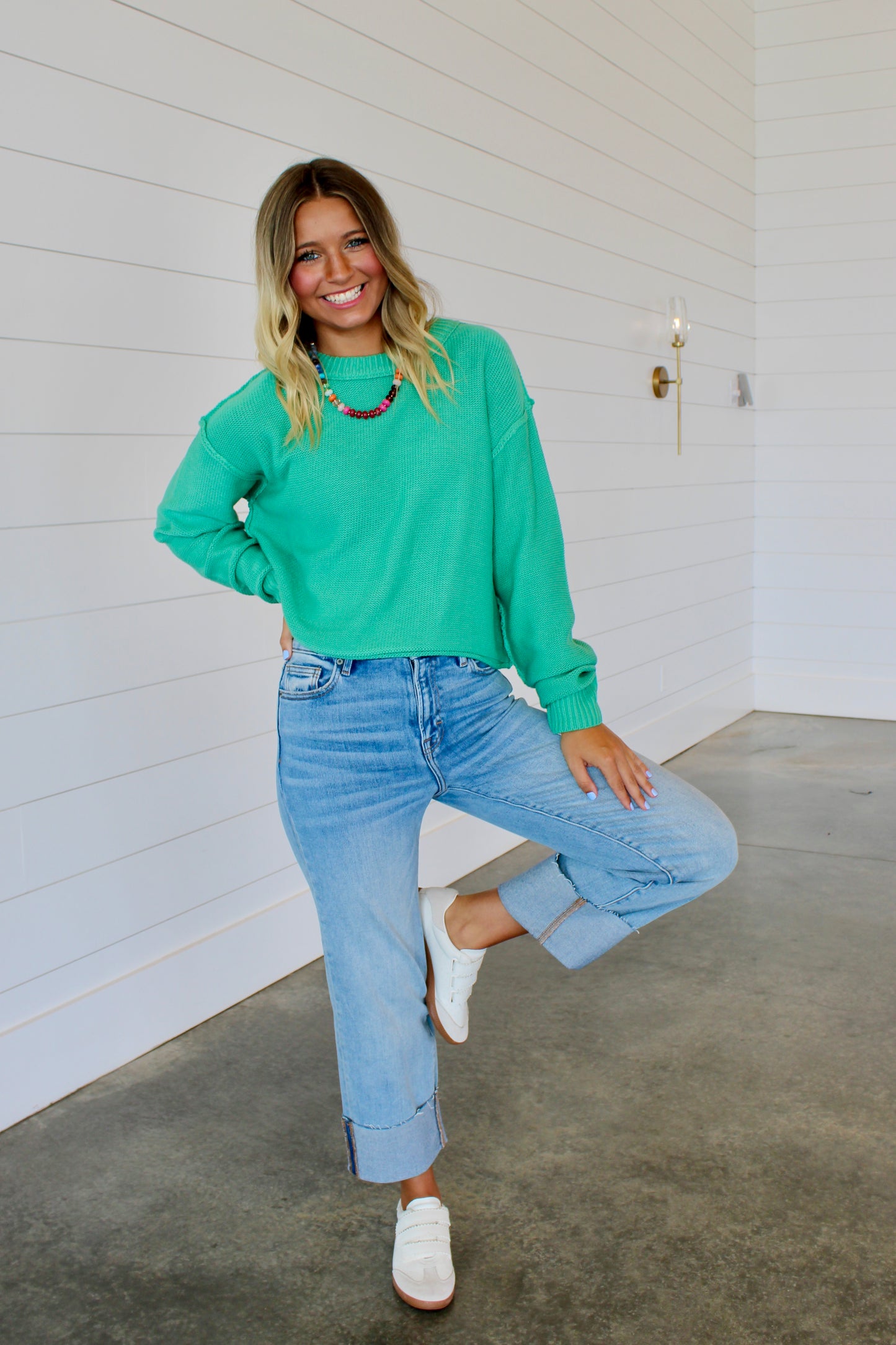 Naturally Cool Green Sweater