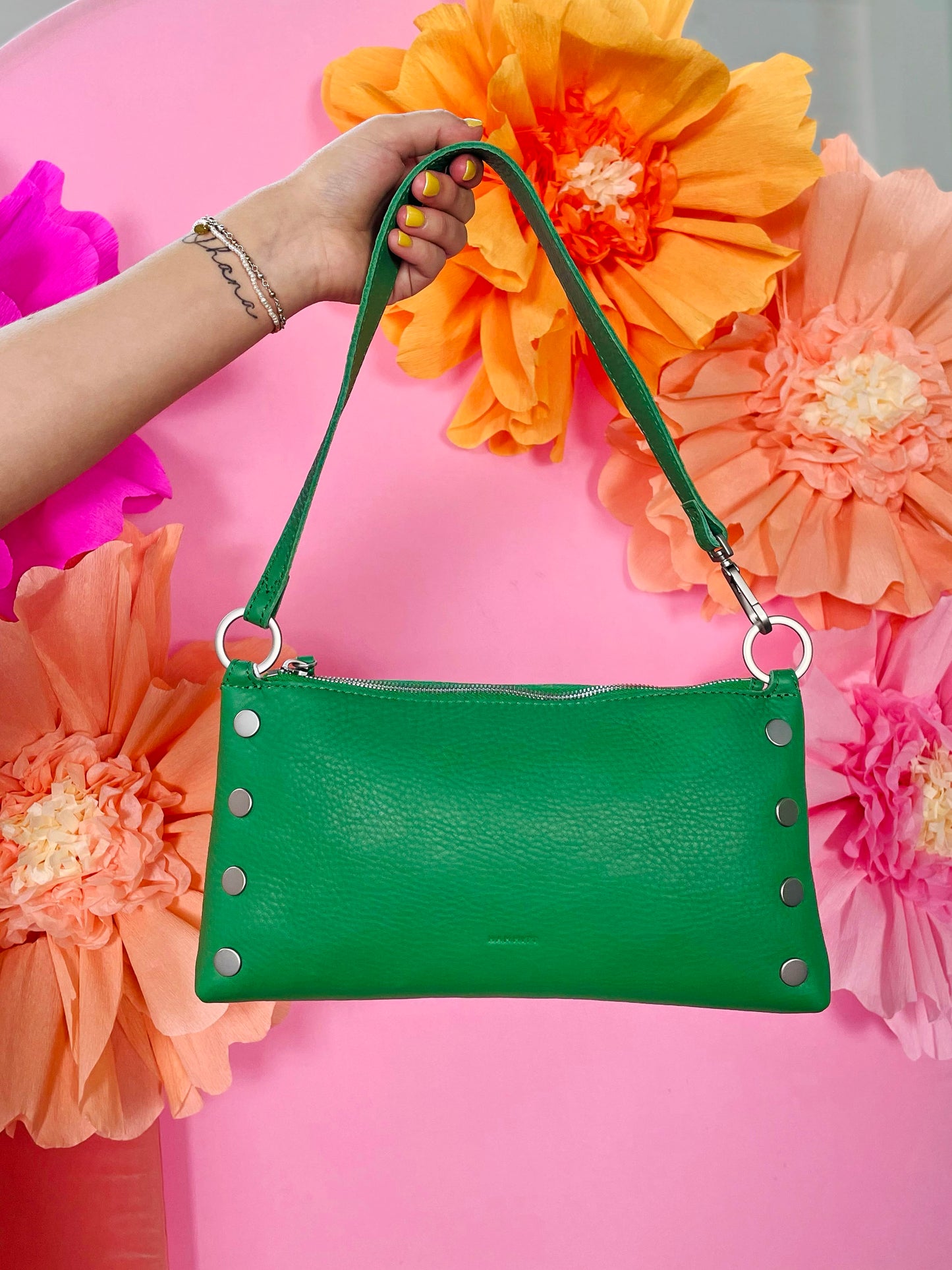 Kyle Lime Zest/Brushed Silver Handbag