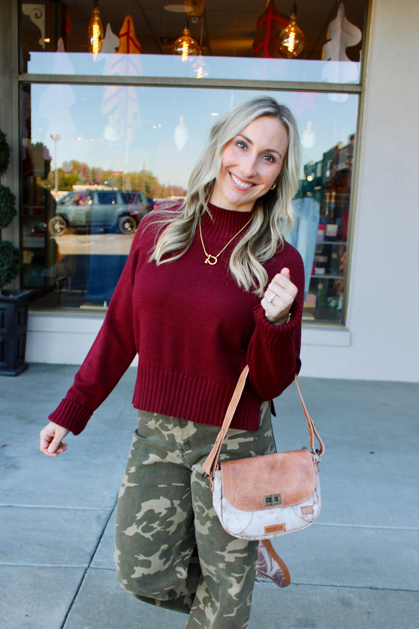 Warm Whispers Burgundy Sweater