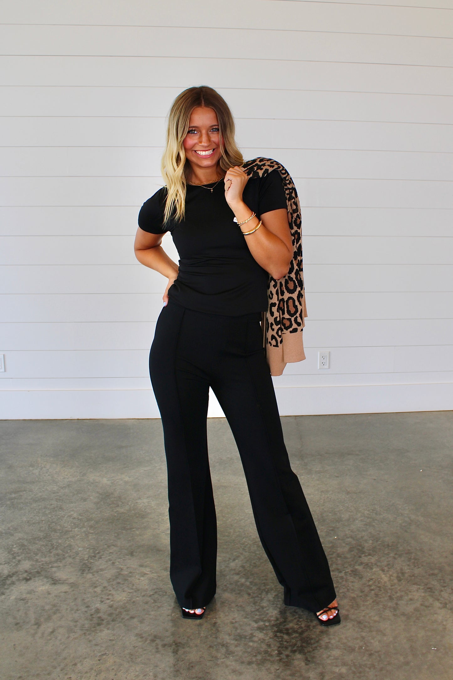 SPANXsupersmooth PerfectFit Ponte Classic Black Flare Pant