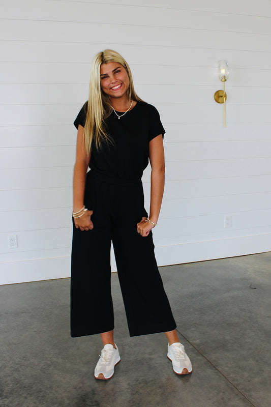 AirEssentials Cinched Very Black Jumpsuit
