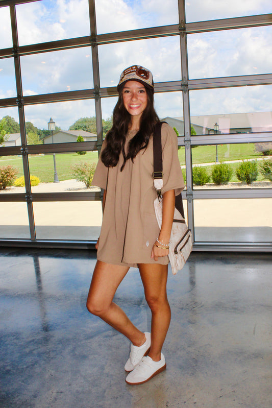 Hot Shot Mocha Latte Tee Romper