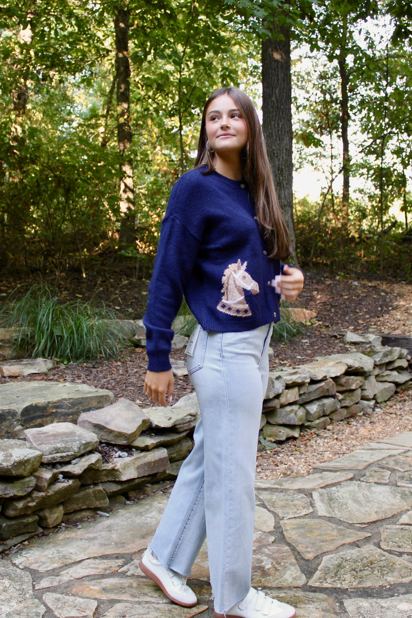 Running for the Win Navy Cardigan