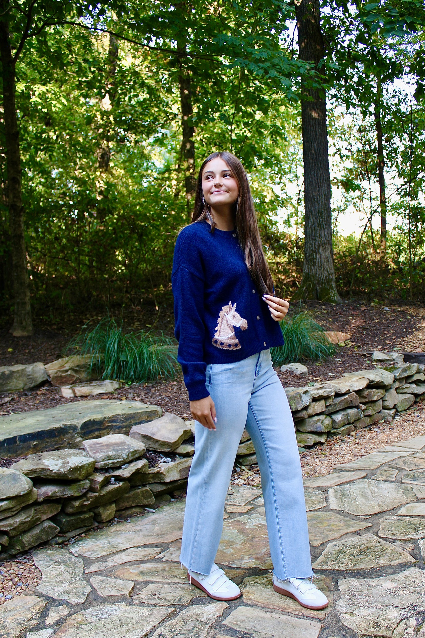 Running for the Win Navy Cardigan