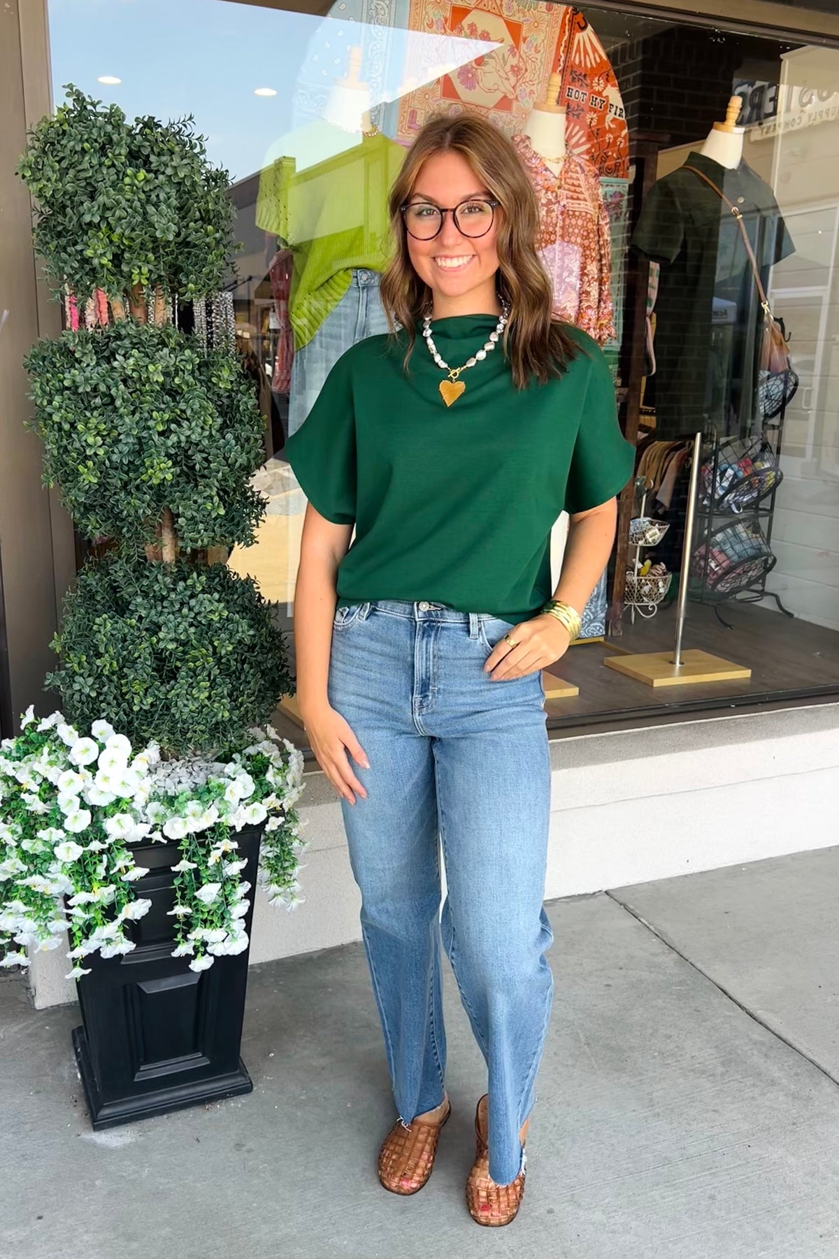 Forever Yours Top in Hunter Green