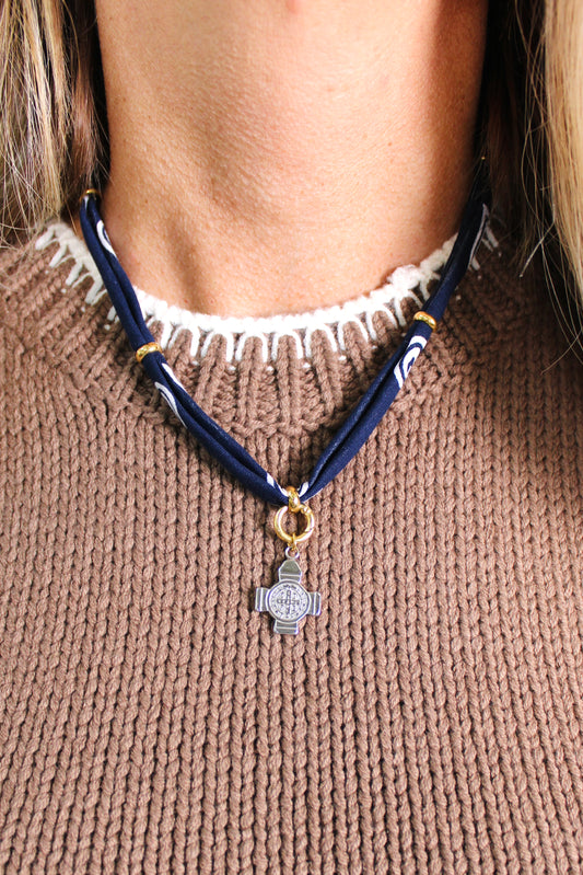Charm Bandit Navy Necklace