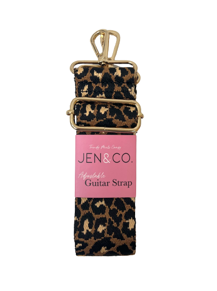 Leopard Brown Guitar Strap