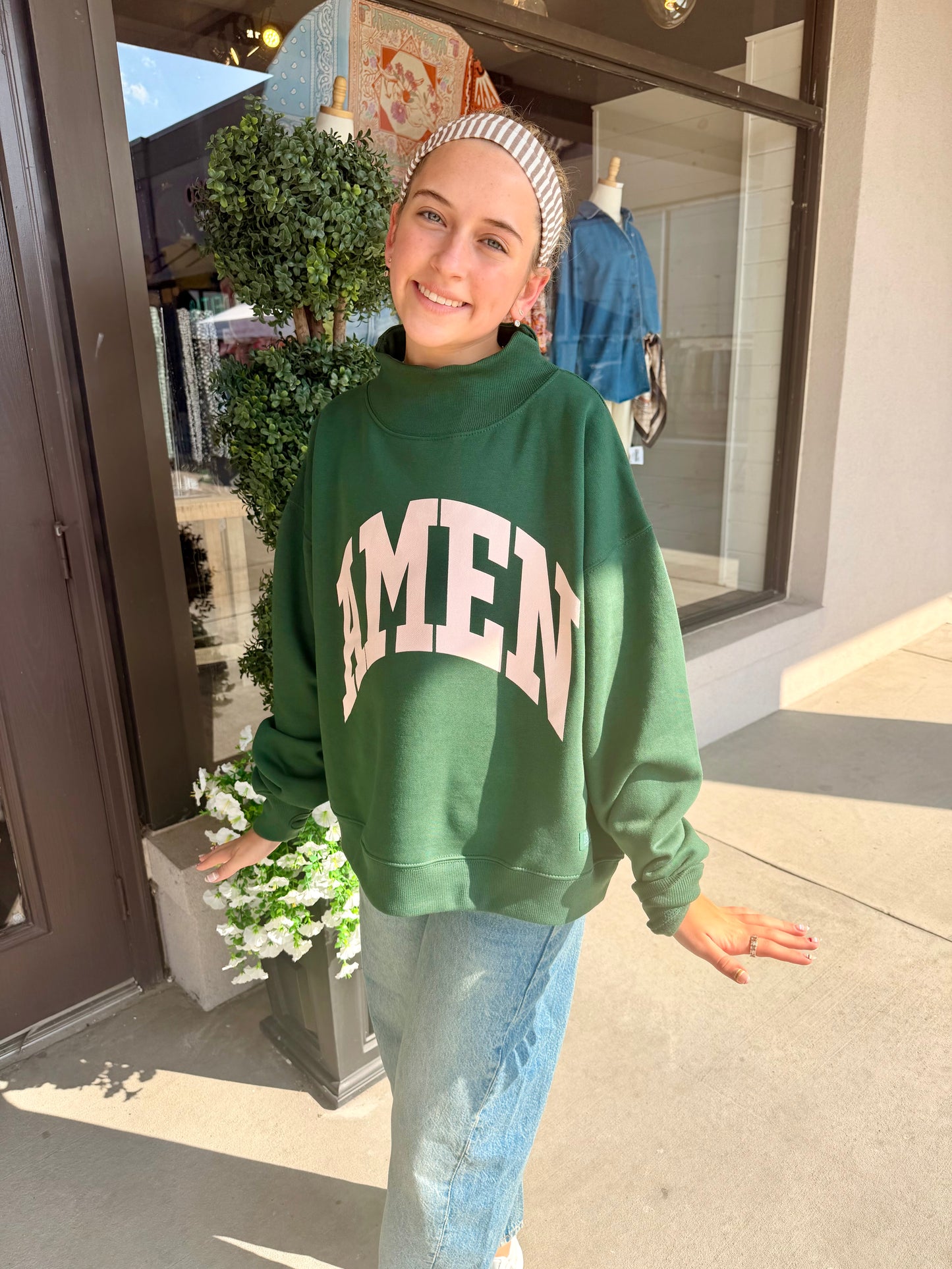 Amen Mock Neck Sweatshirt