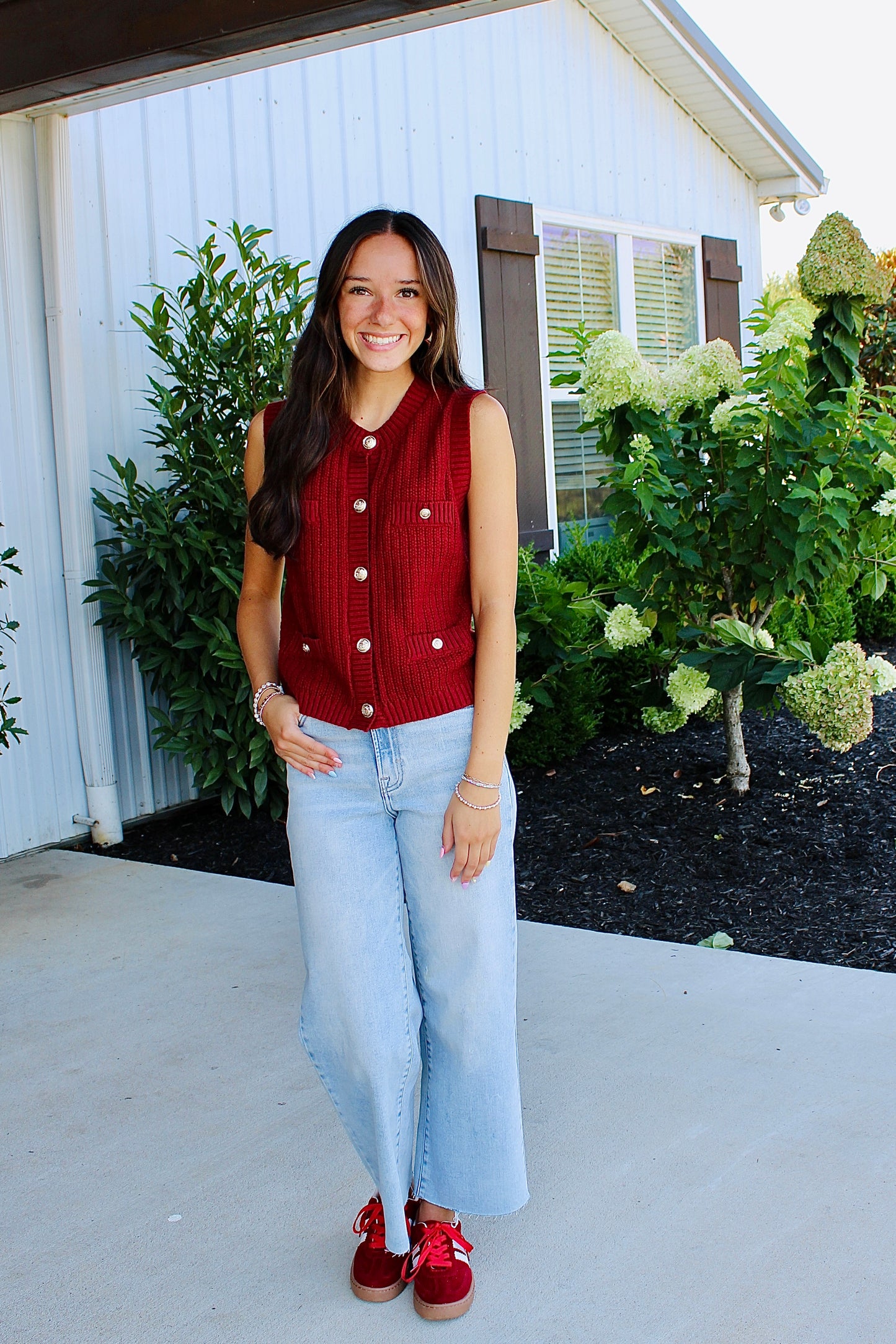 Ready For More Dark Red Top