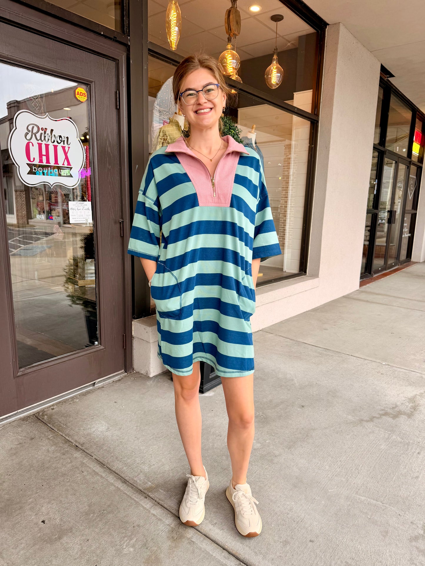 Radiant Stripes Dress