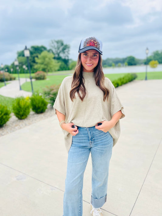 Caroline Mineral Grey Top