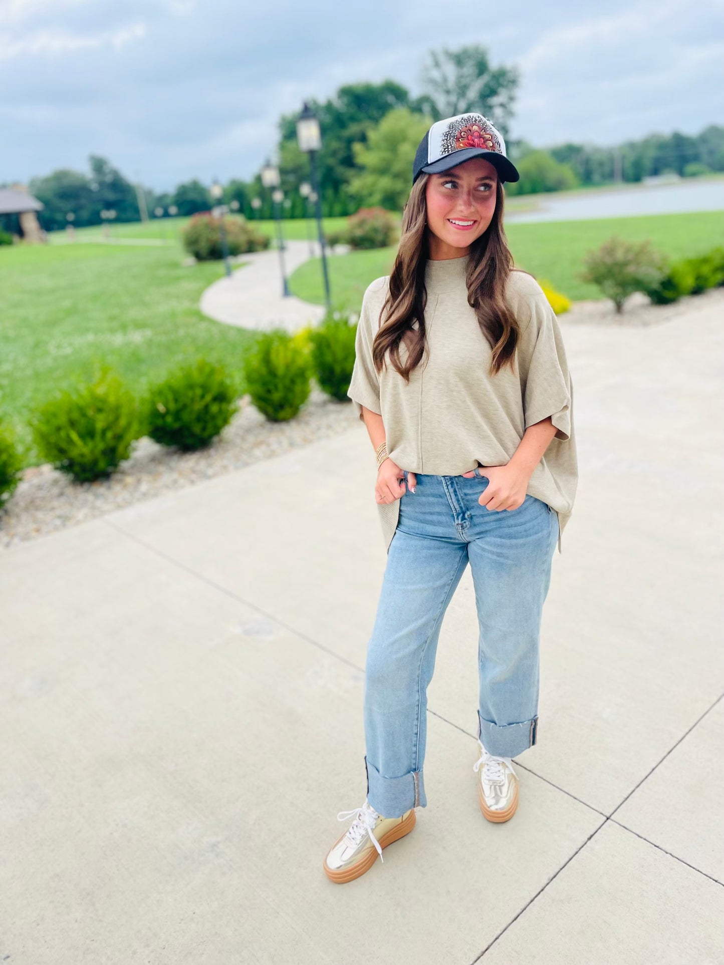 Caroline Mineral Grey Top