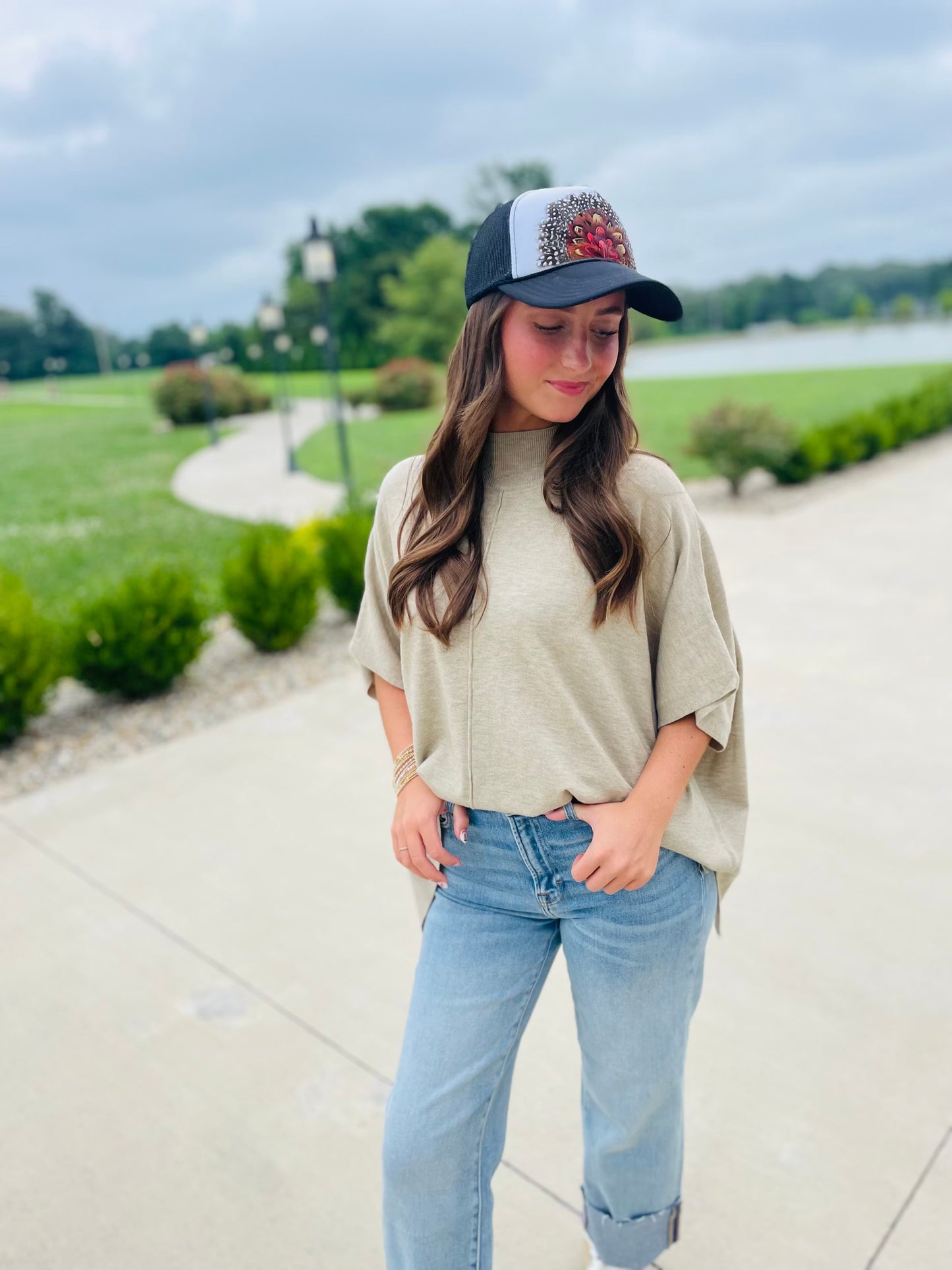 Caroline Mineral Grey Top