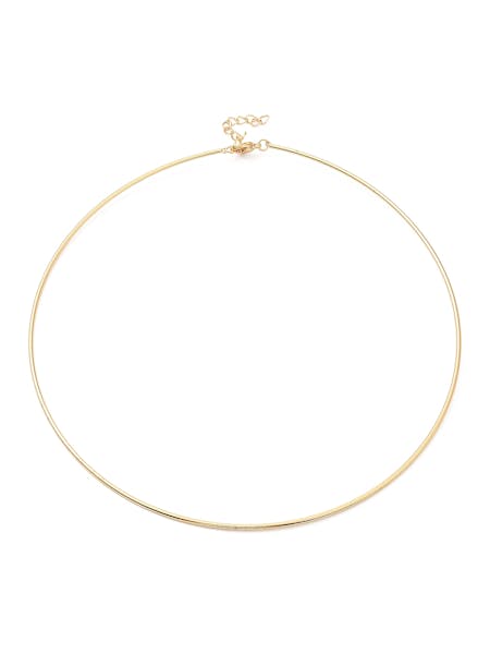 Wire Choker Charm Bar Necklace
