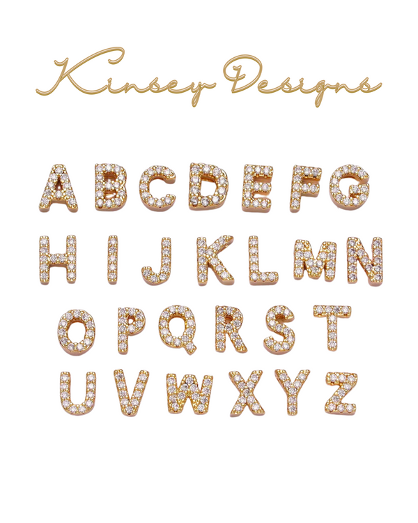 Lux Letter Slide Charm