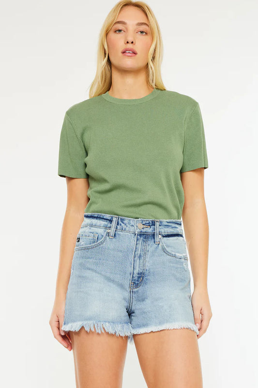 Betsy High Rise Mom Shorts