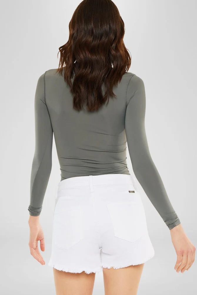 Lucetta Ultra High Rise Mom White Shorts