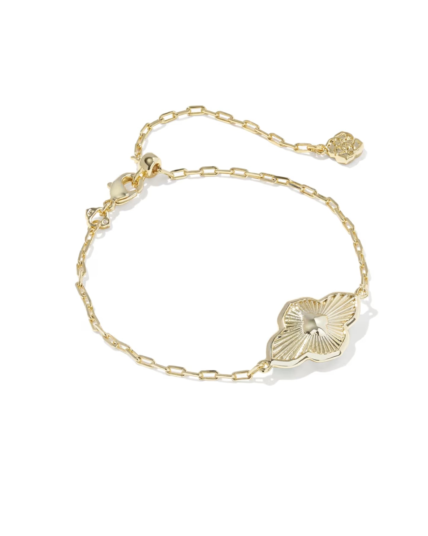 Abbie Medallion Gold Delicate Chain Bracelet in Neutral Mix