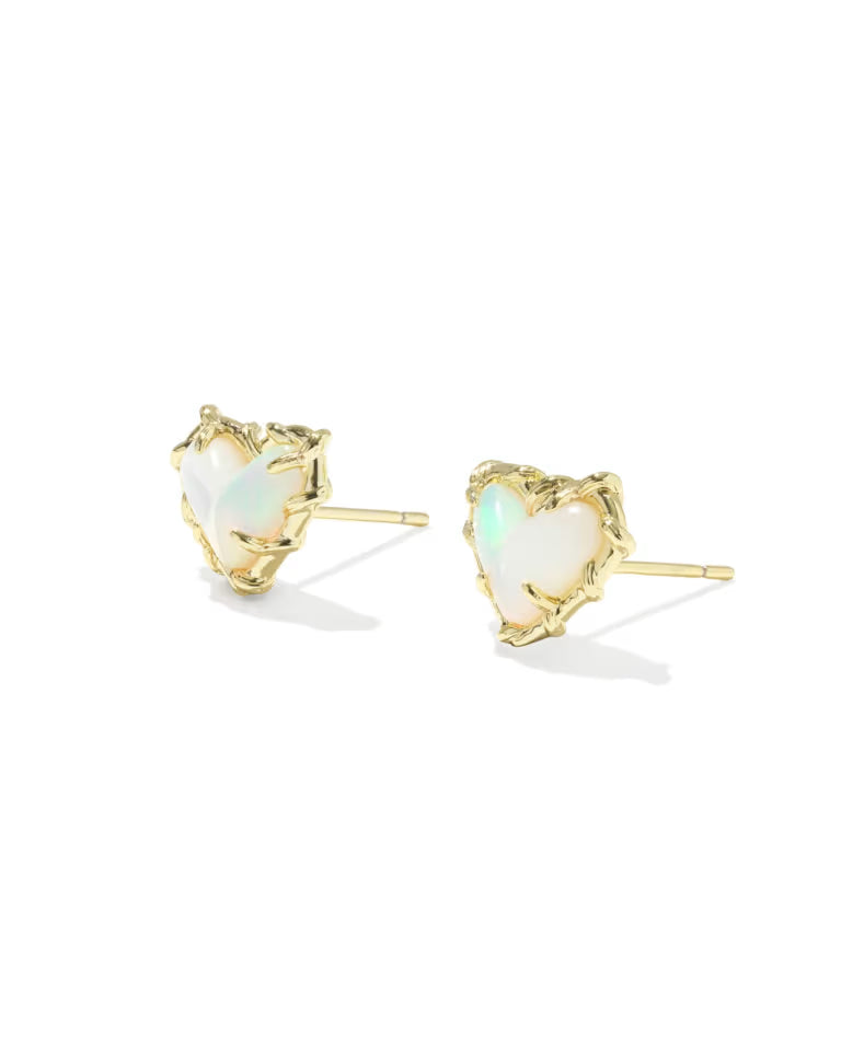 Dolly Parton x Kendra Scott Patchwork Ari Heart Gold in White Mix