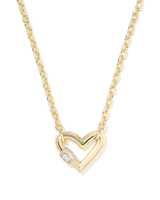 Emery Heart Gold Short Pendant Necklace