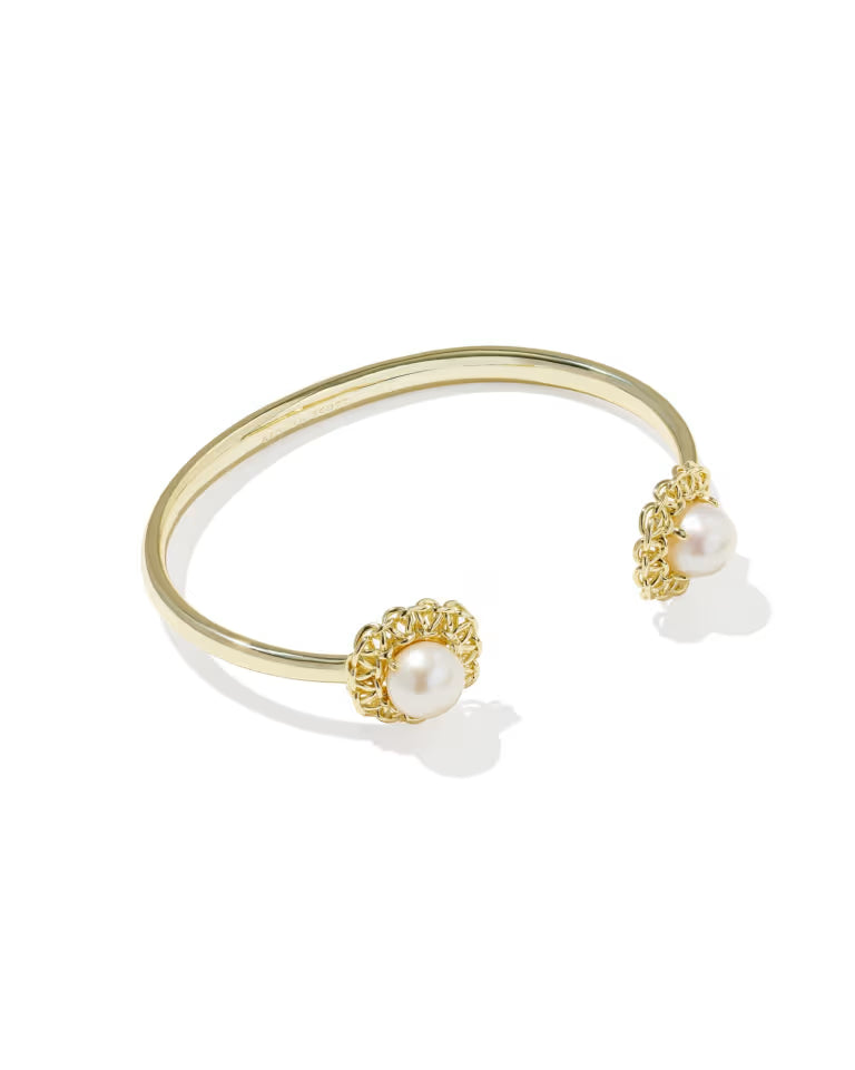 Gabriella Gold Pearl Cuff Bracelet