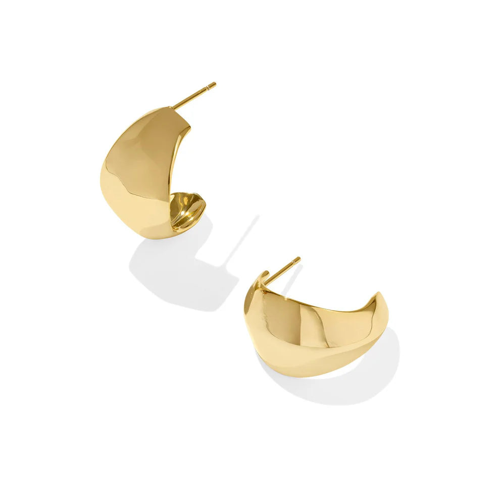 Krista Gold Metal Hoop Earrings
