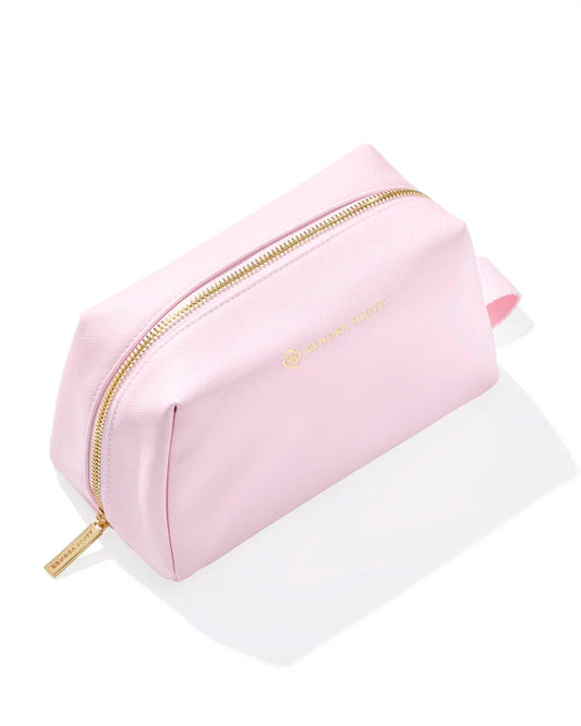 Large Cosmetic Zip Case in Light Pink