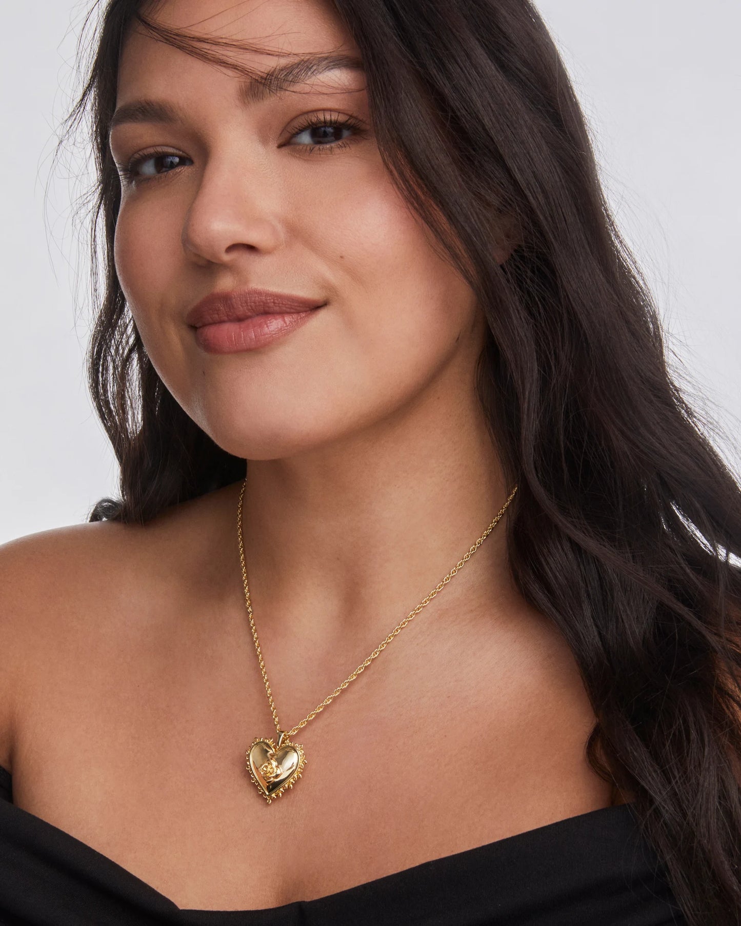 Mallory Rose Gold Locket Short Pendant Necklace