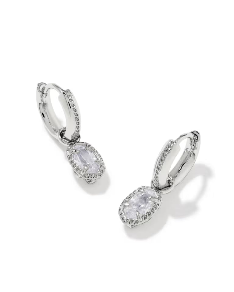 Mini Ellie Luxe Silver Huggie Earrings