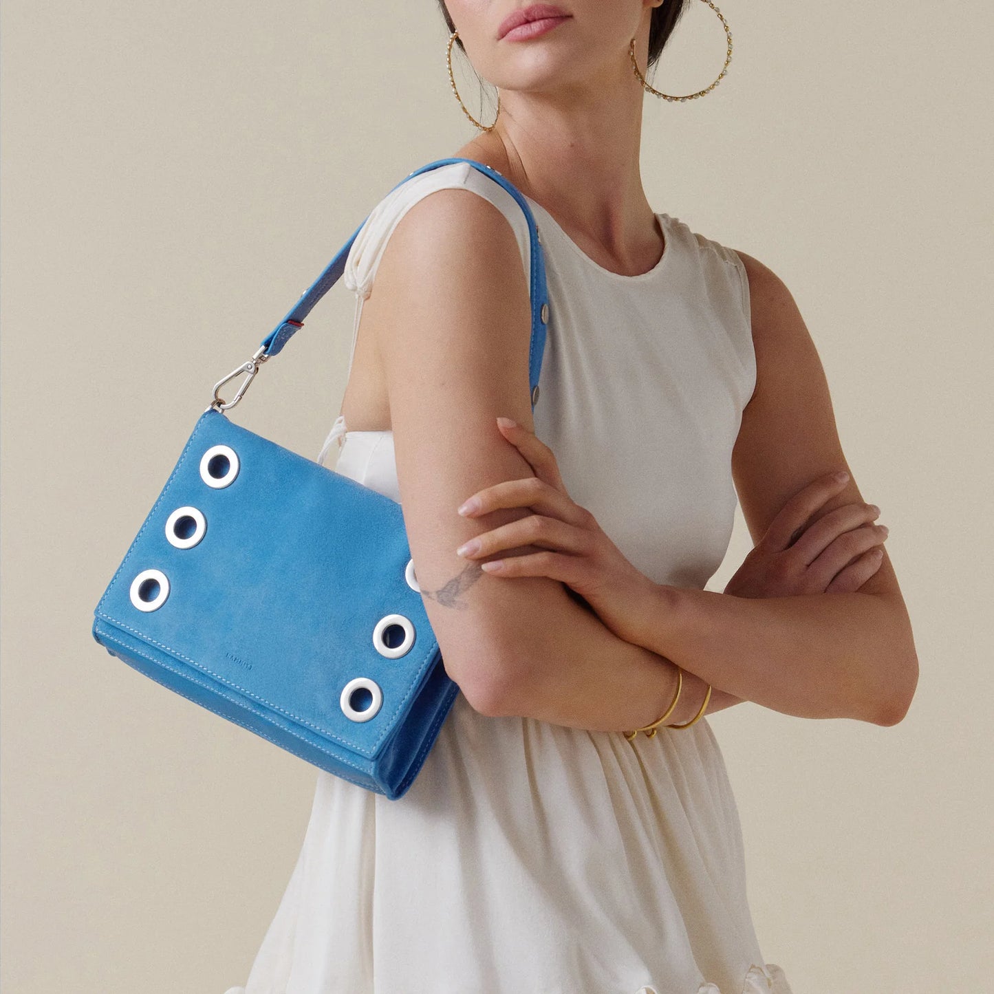 Montana Hydrangea Suede Handbag