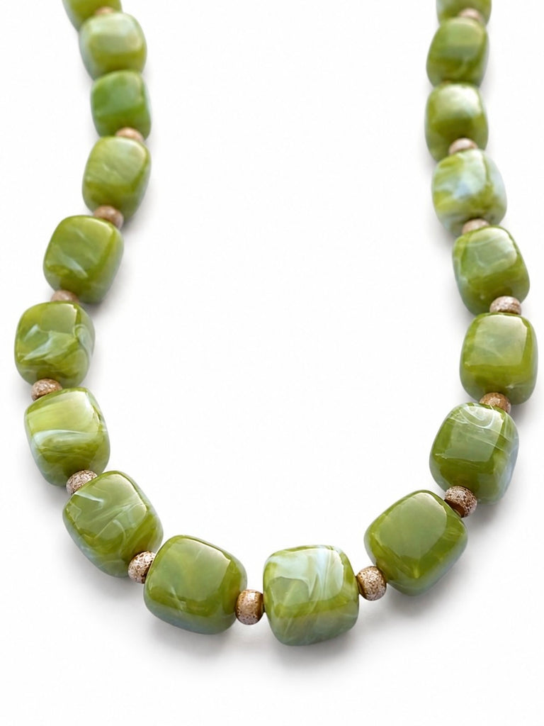 Green Block Party Necklace