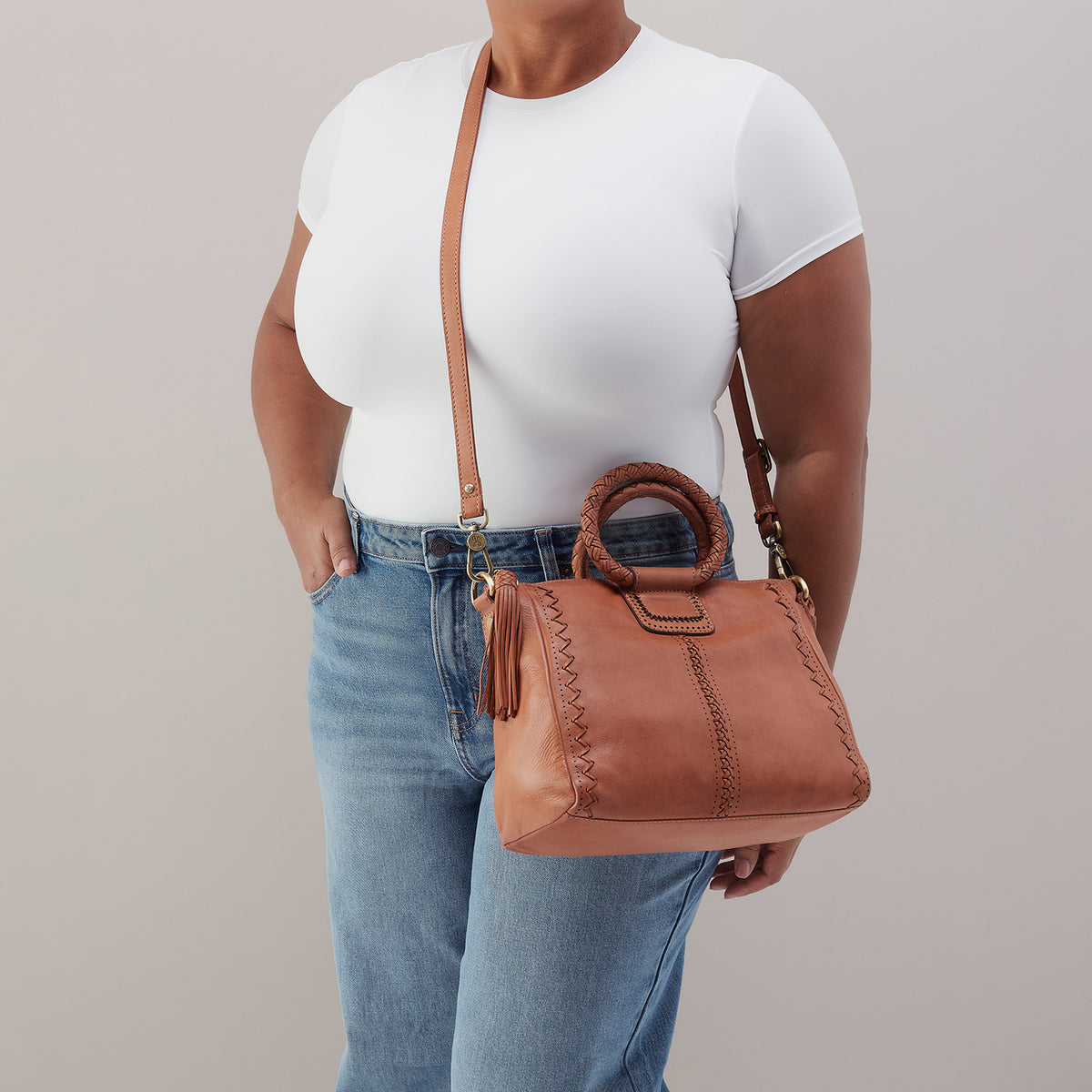 Sheila Medium Satchel Harvest Wheat Handbag