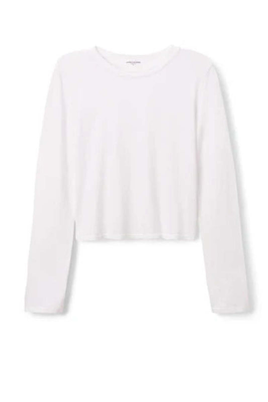 Supernaturals Cropped Long Sleeves Vivid White Top