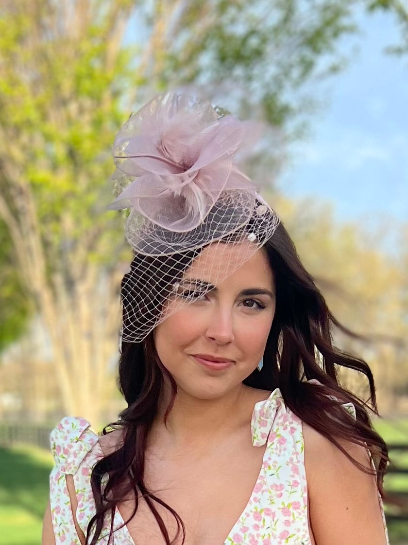 Southern Charm Blush Fascinator