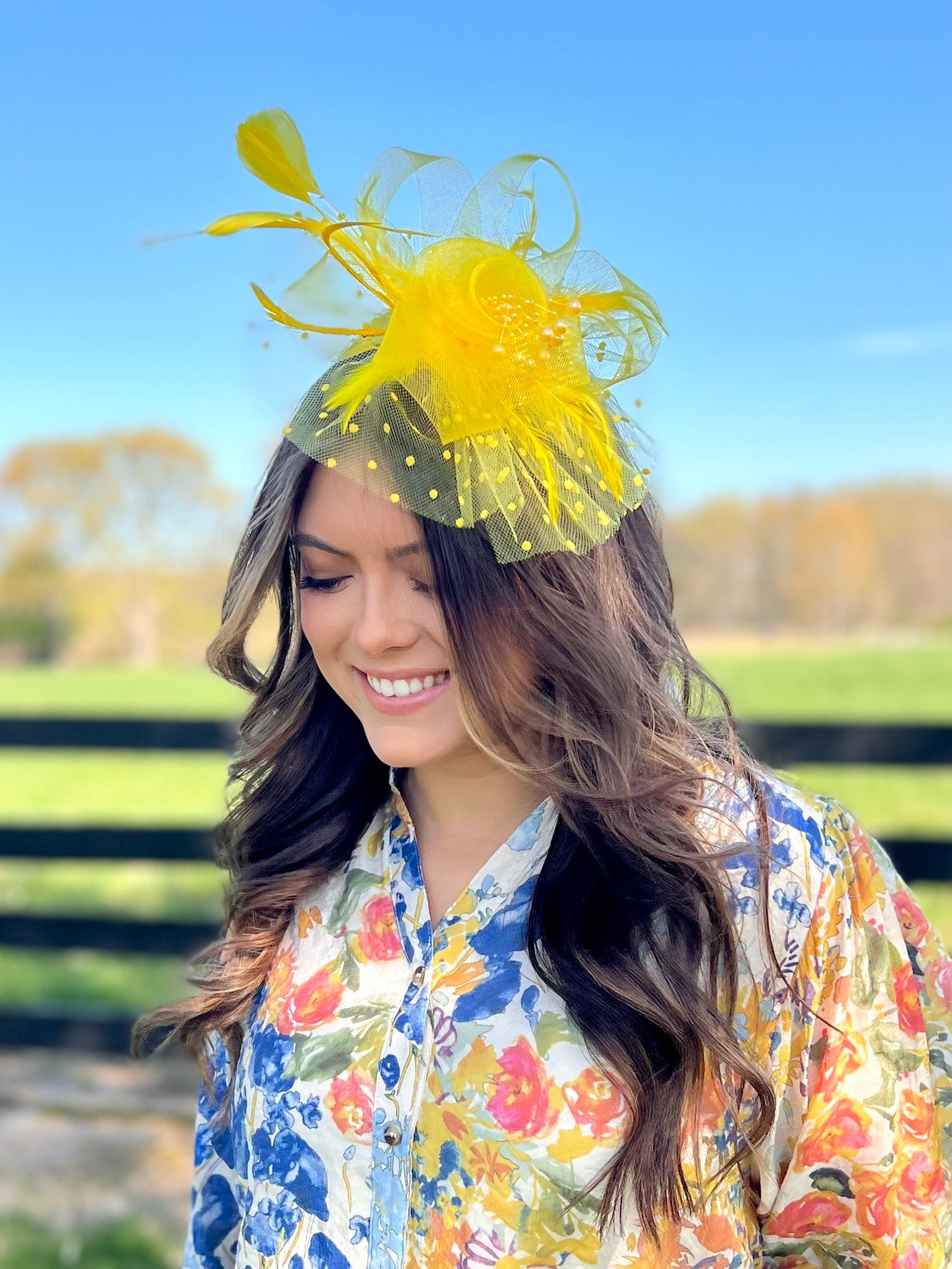 Bet to Win Yellow Fascinator