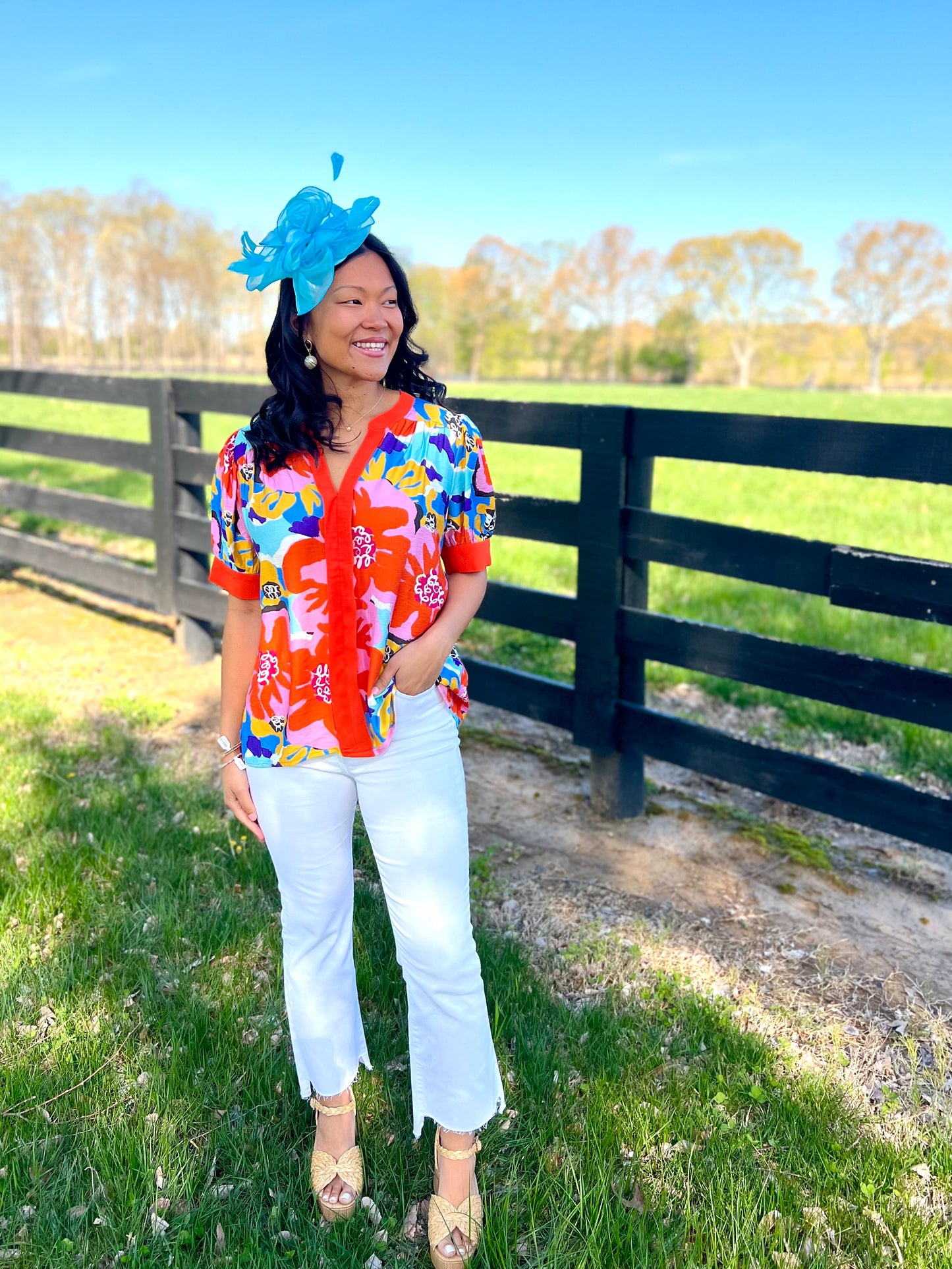 You Fascinate Me Turquoise Fascinator