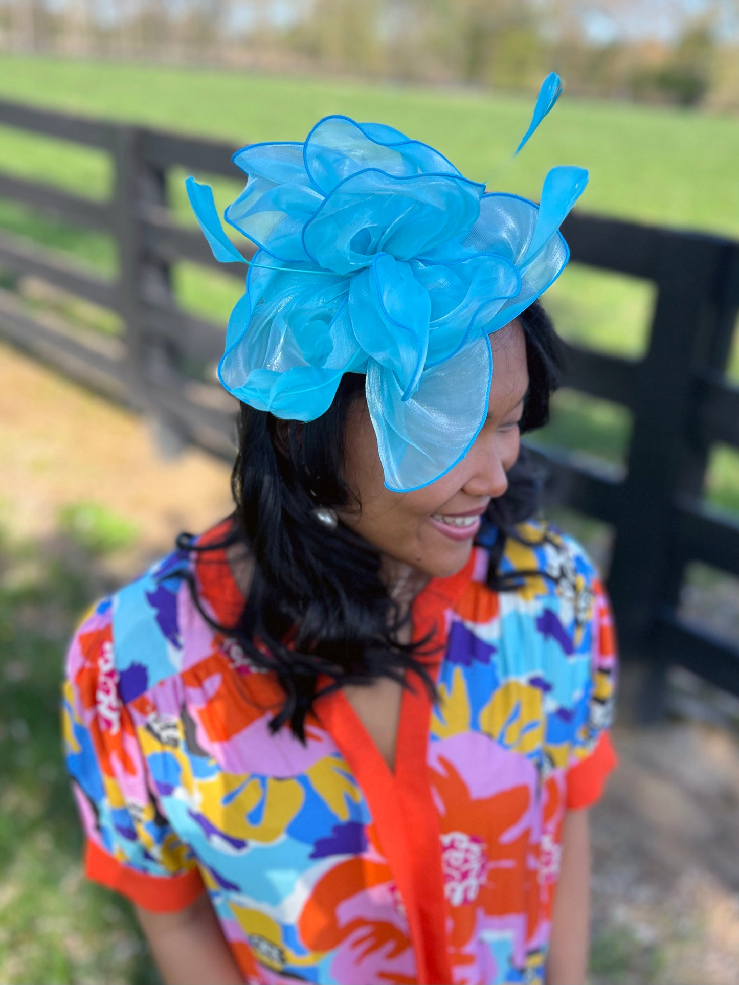 You Fascinate Me Turquoise Fascinator
