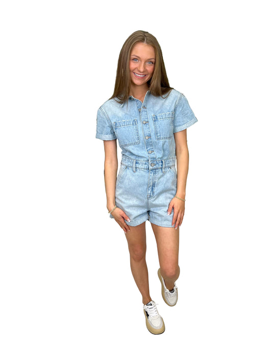 Dylan Medium Light Denim Romper