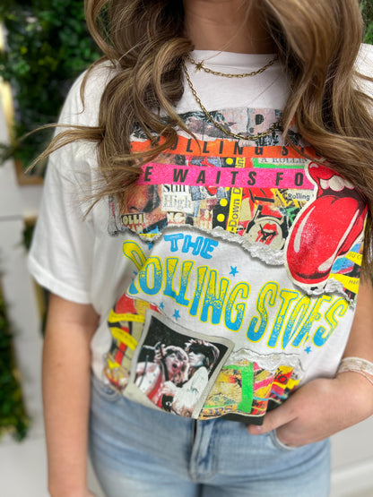 Rolling Stones Time Waist For No One White Tee