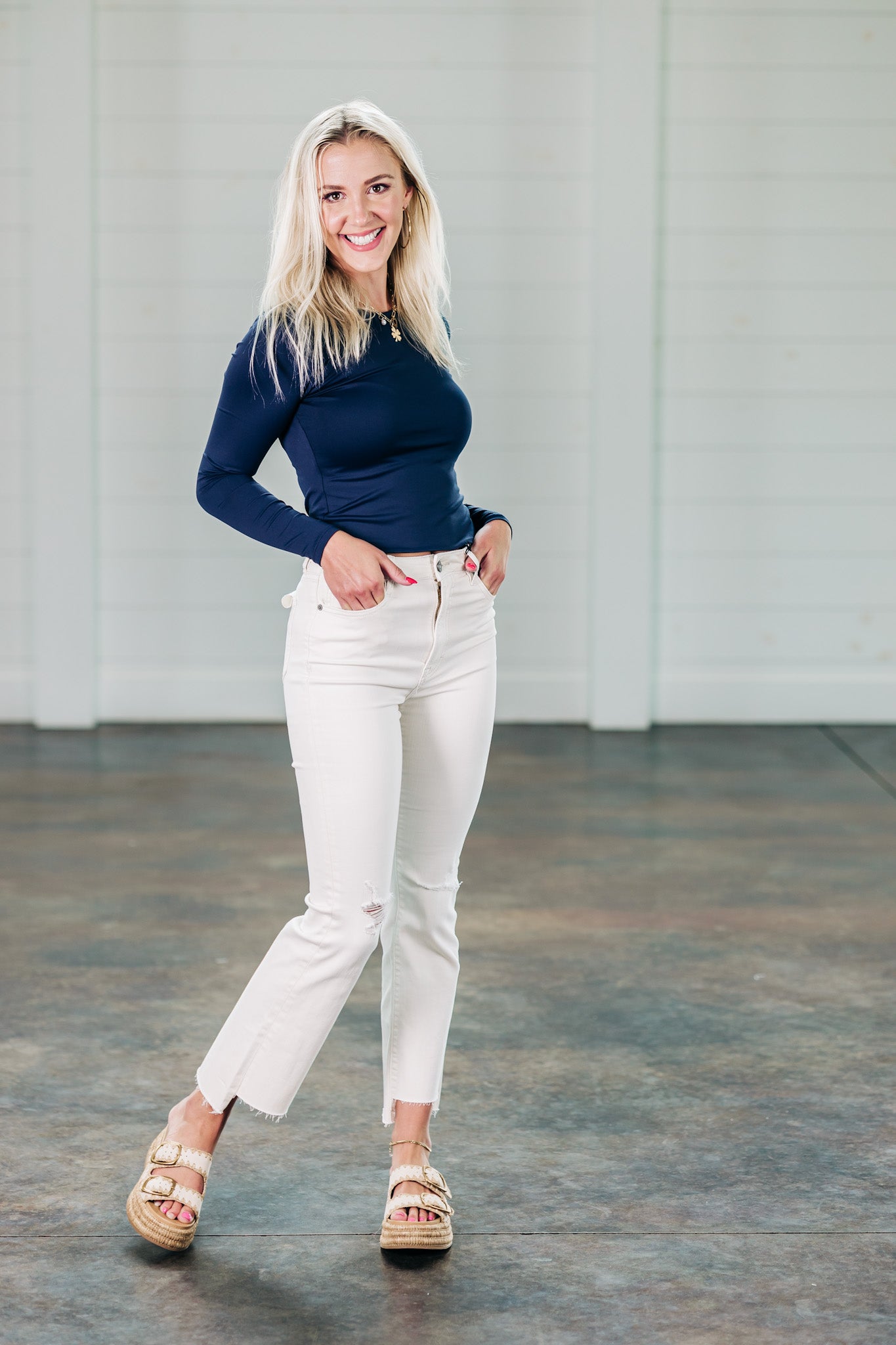 Second Skin Roxi Navy Top