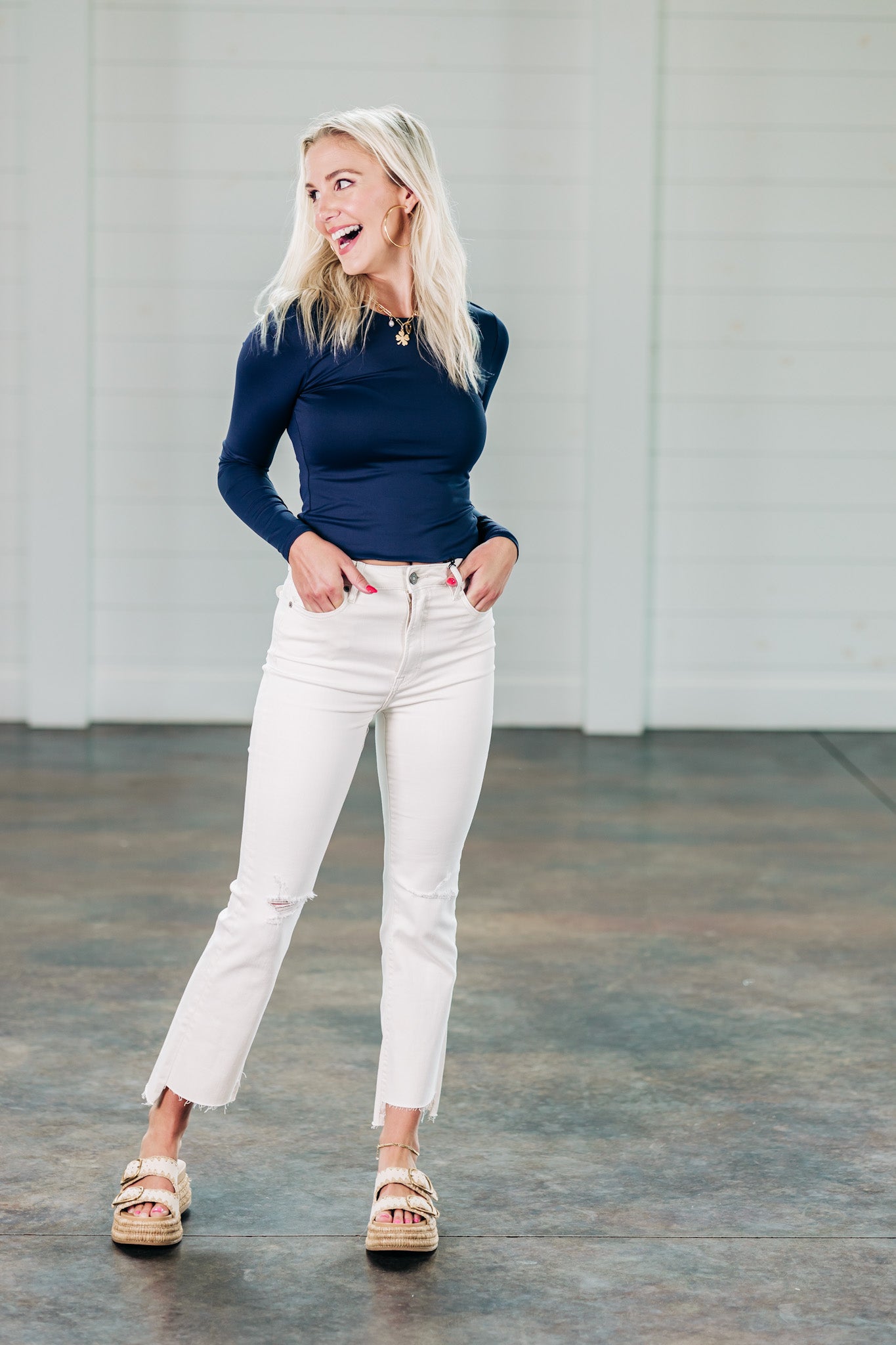 Second Skin Roxi Navy Top