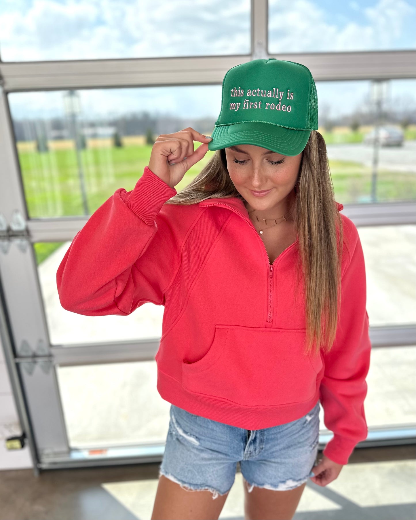 My First Rodeo Green Cap
