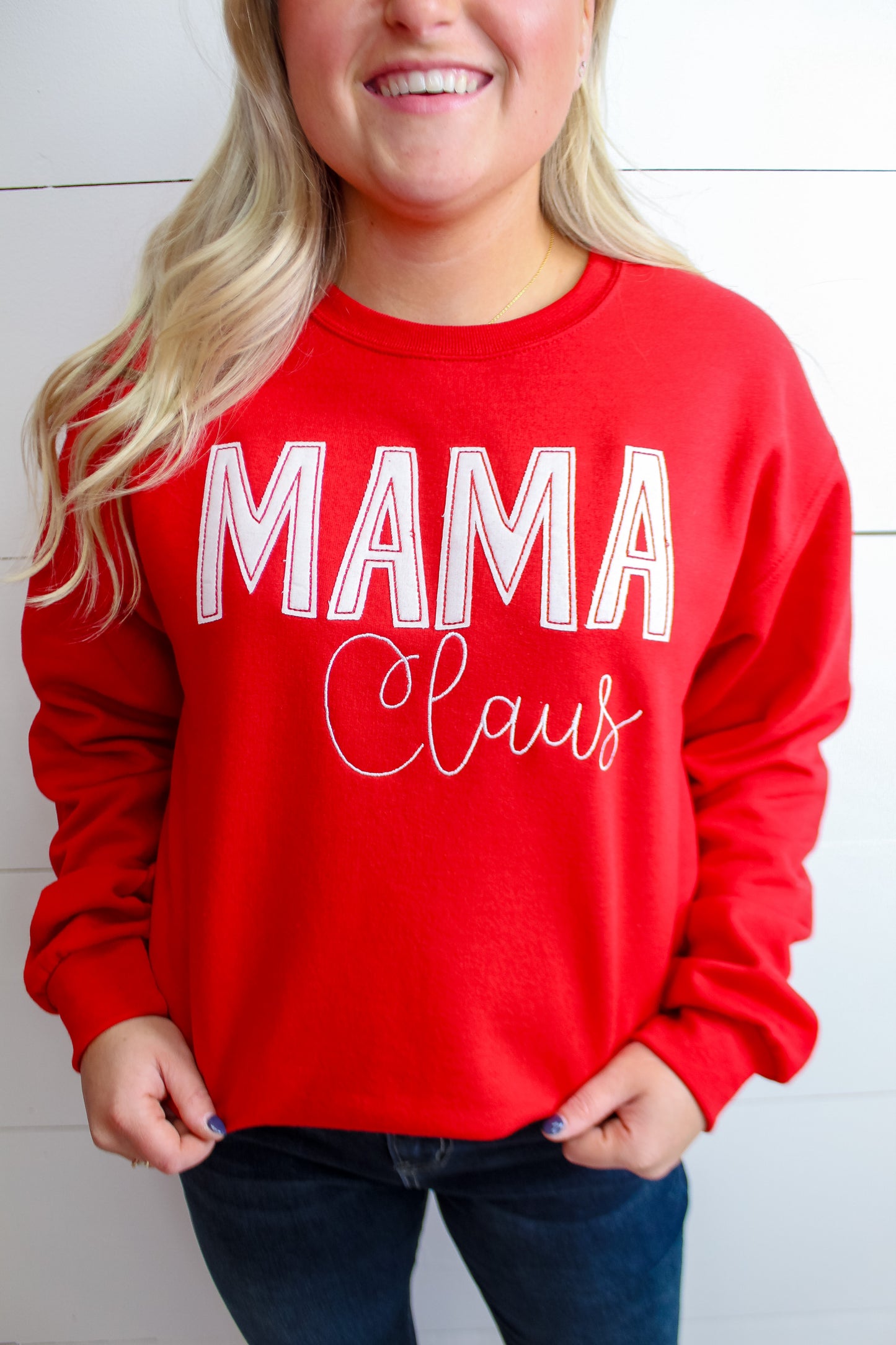 Custom Claus Red Sweatshirt