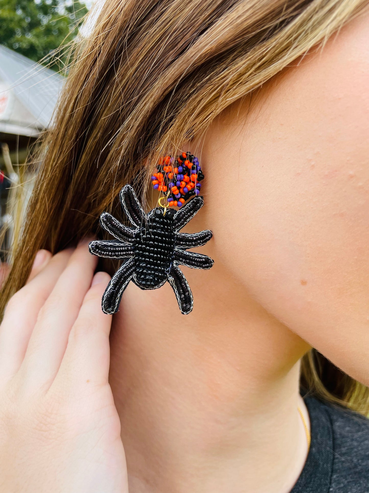 Spider Beaded Earrings