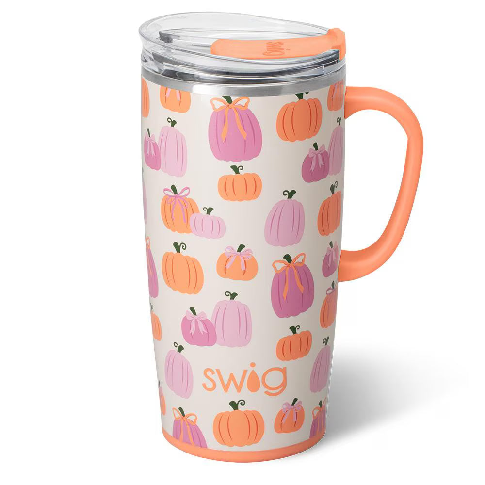 Pumpkins and Bows Travel Mug (22oz)