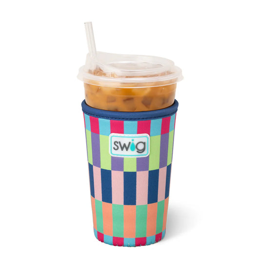Brite Stripe Iced Cup Coolie (Medium - 22-28oz)
